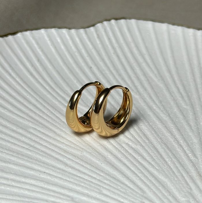Сережки конго медичне золото 1,2 см - Зображення 7