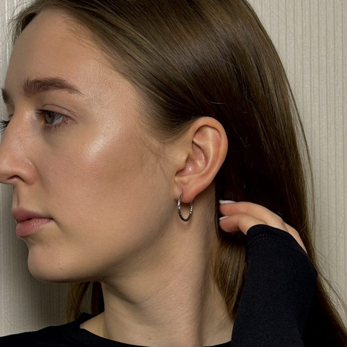 Сережки-кільця конго 2 см медична сталь - Зображення 2