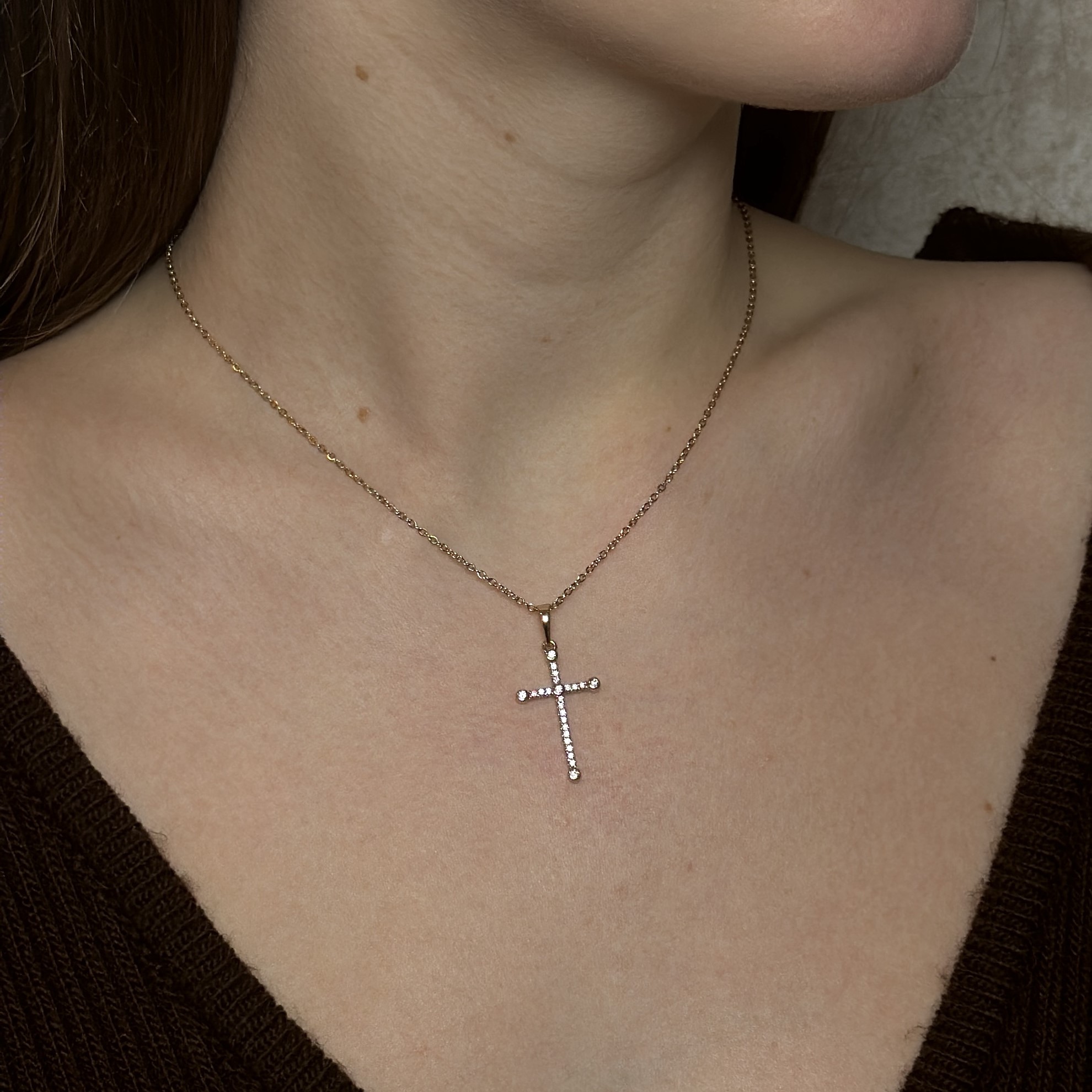 Підвіска Хрестик медичне золото 26х15 мм - Зображення 3