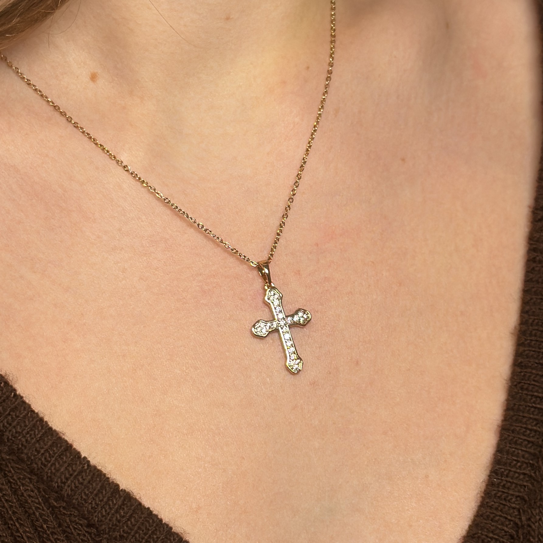 Підвіска Хрестик медичне золото 25х18 мм - Зображення 4