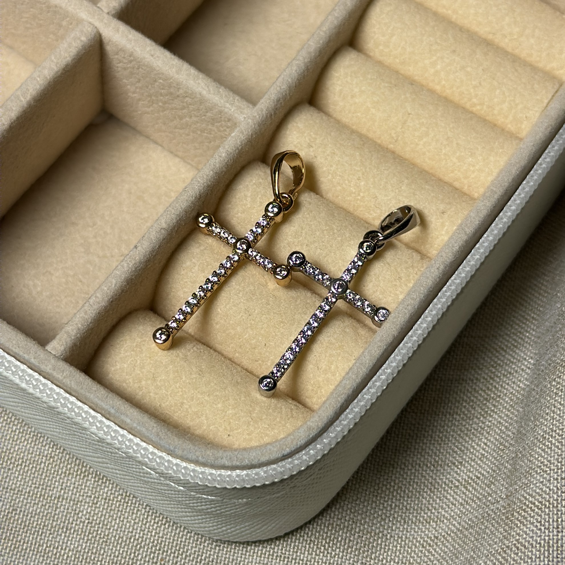 Підвіска Хрестик медичне золото 26х15 мм - Зображення 2