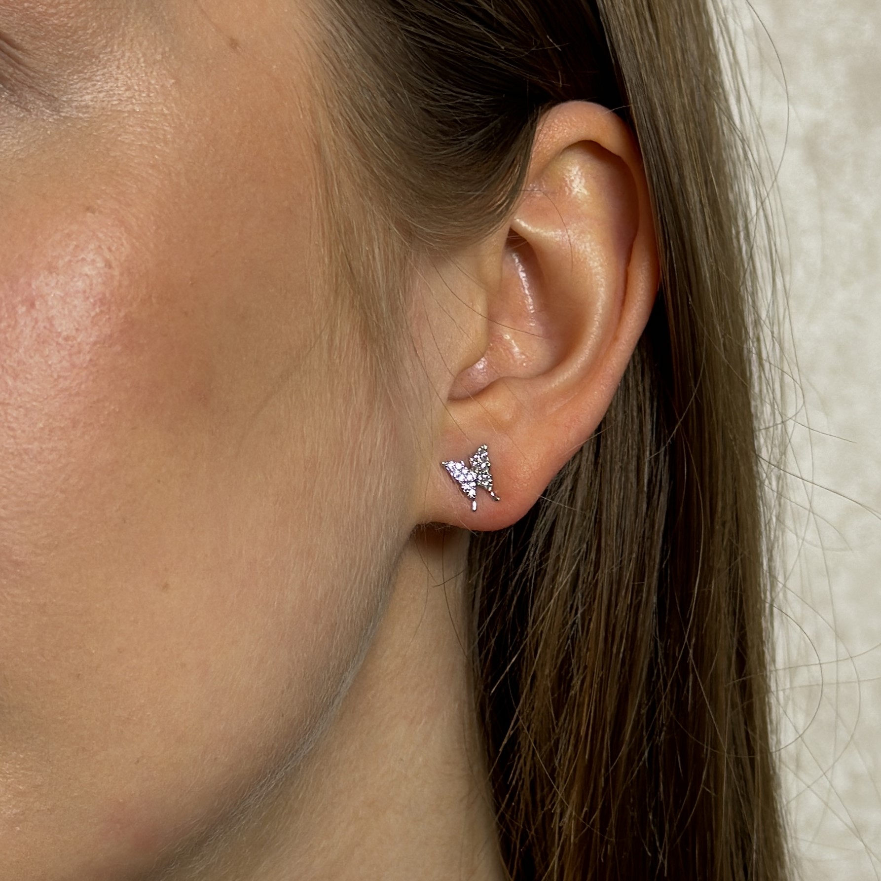 Дитячі сережки-пусети Метелики медзолото - Зображення 3